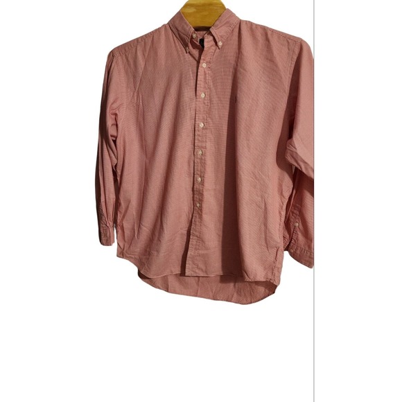 POLO RALPH LAUREN‎ Shirt Red Check Cotton Men's Blake XL - Picture 1 of 4